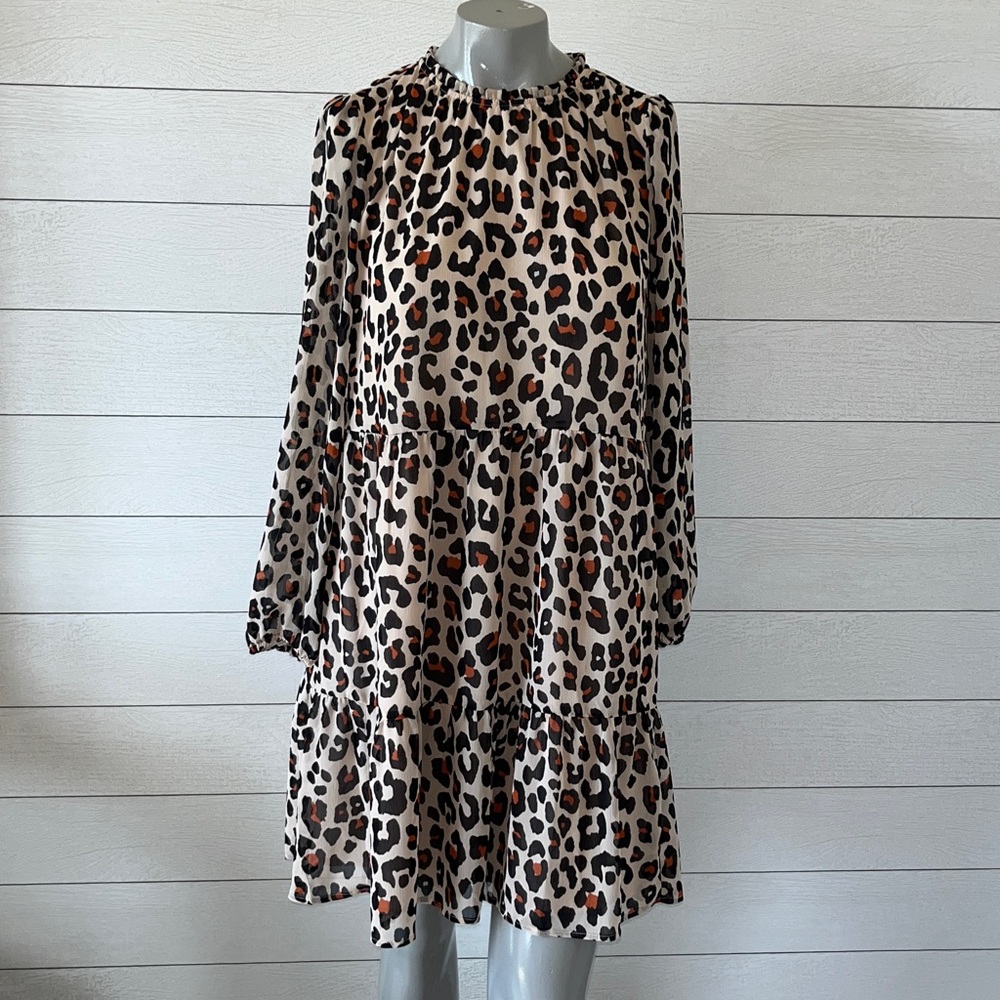 LOFT leopard dress S